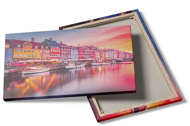 Colorful Waterfront Sunset Scene