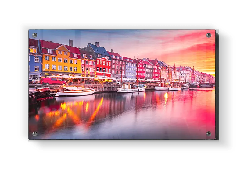 Colorful Waterfront Sunset Scene