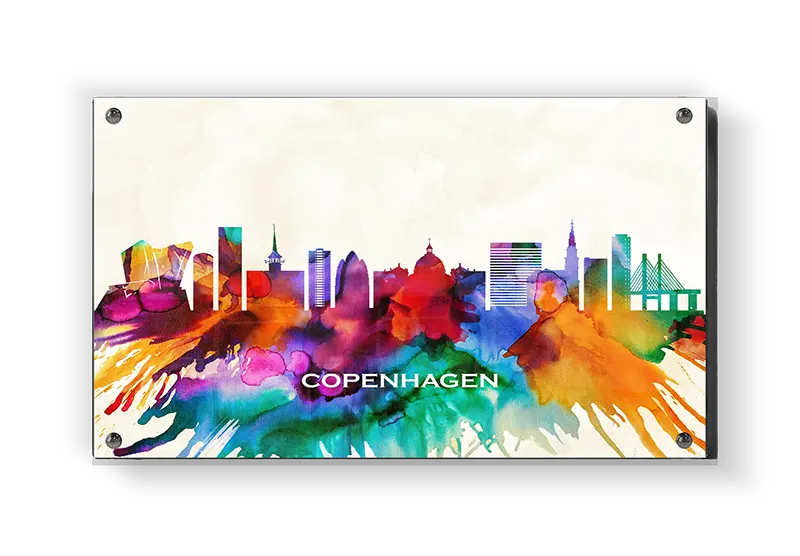Colorful Copenhagen City Skyline