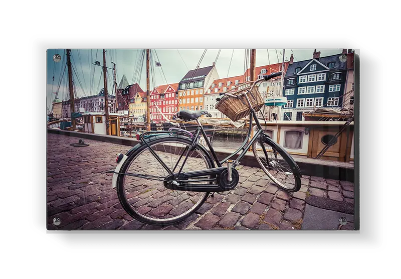 Vintage Bicycle By Waterfront