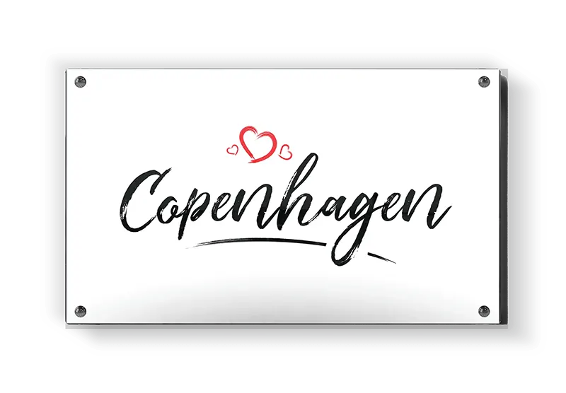 Copenhagen Calligraphy Love Hearts