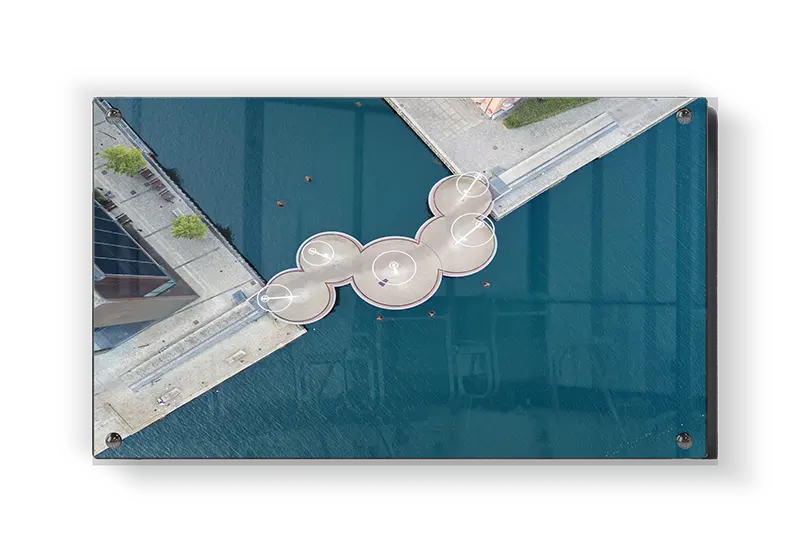 Aerial View Circular Bridge