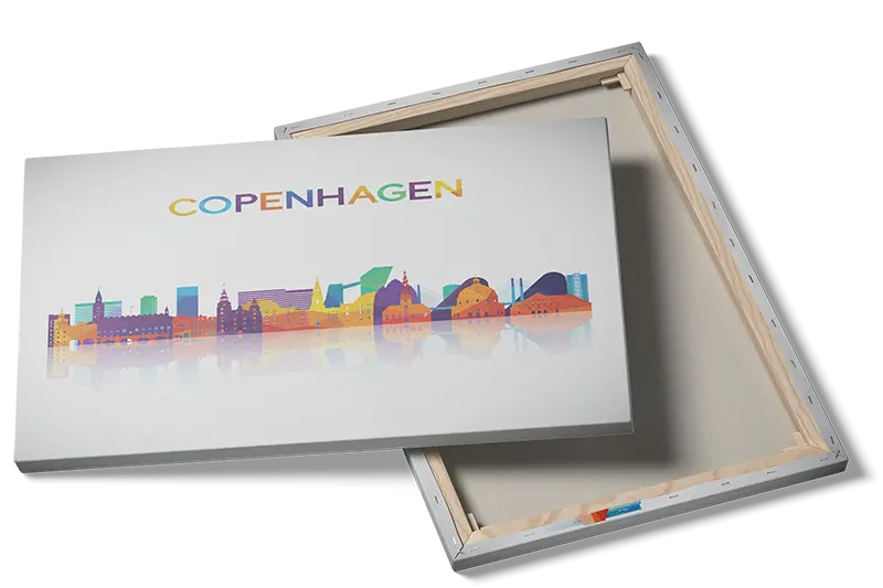 Colorful Copenhagen Cityscape Poster