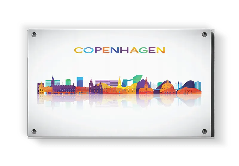 Colorful Copenhagen Cityscape Poster