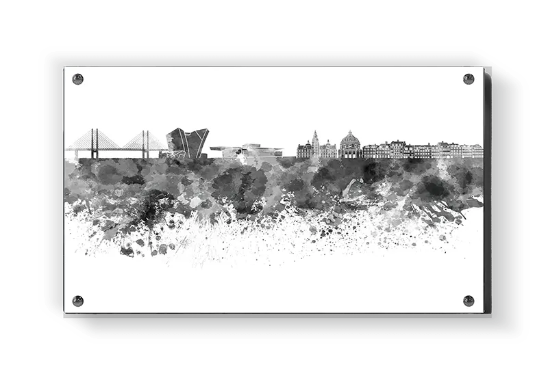 Copenhagen Skyline Watercolor Art