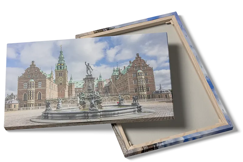 Historic Castle With Fountain
