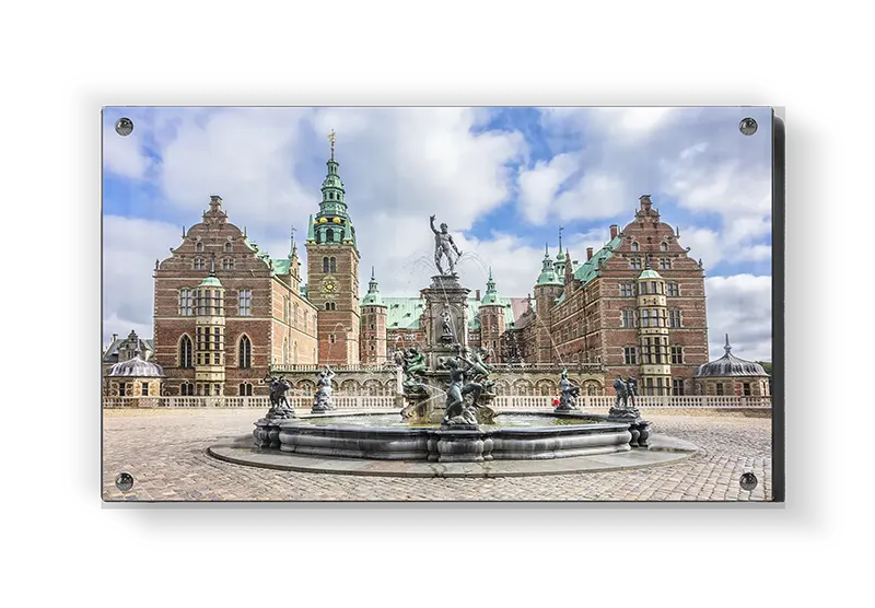 Historic Castle With Fountain