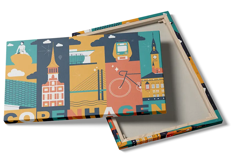 Colorful Copenhagen City Icons