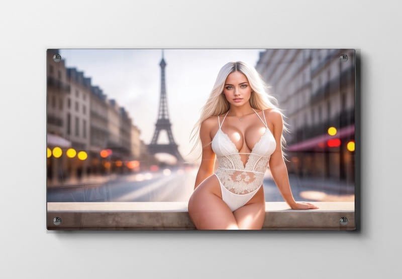 Kvinde undertøj gade tårn med bokeh
