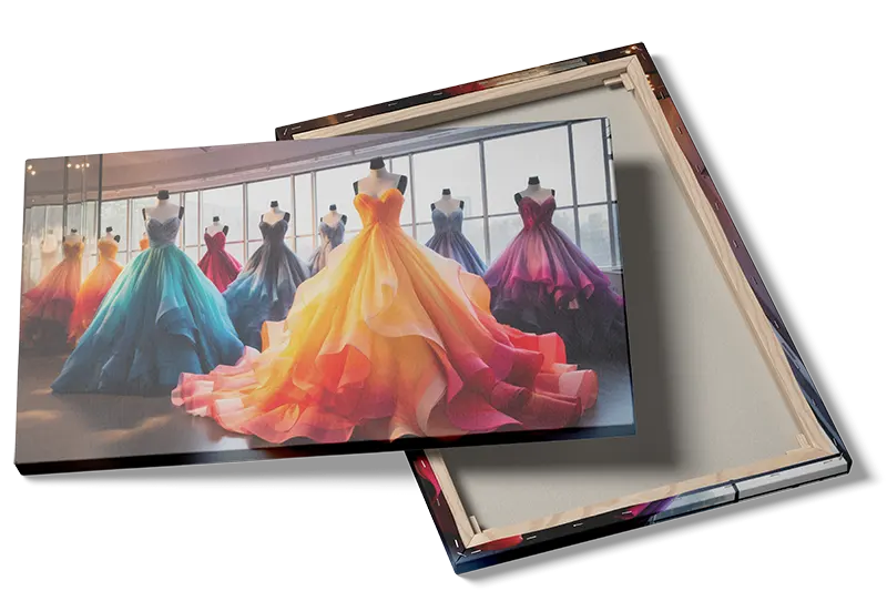 Kjoler mannequin vinduer med farvegradient tekstur
