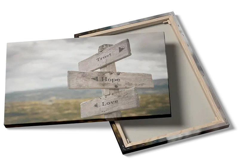 Vejskilt træpæl landskab med typografi tekstur