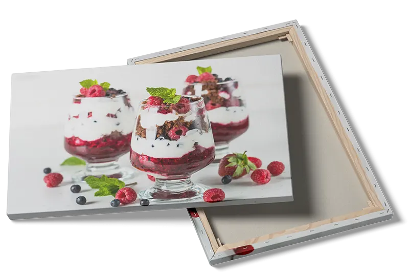 Dessertglas bær yoghurt mynte med lag