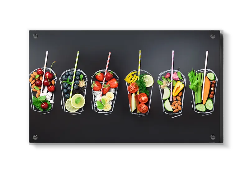 Smoothies frugt grøntsager med fotografi komposition