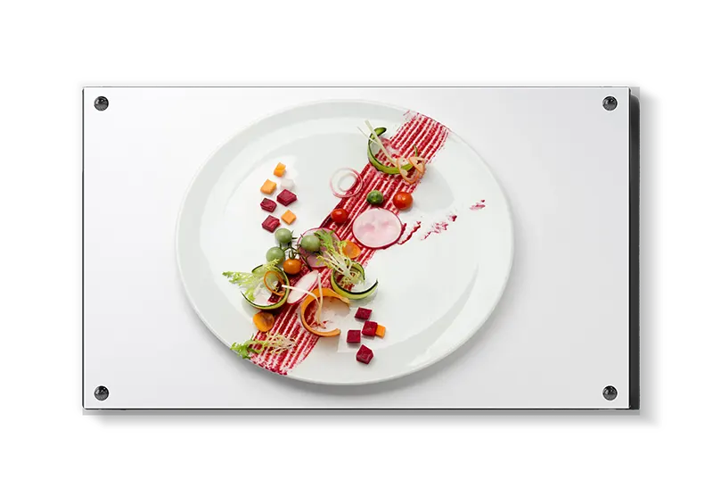 Tallerken salat grøntsager med komposition farvefelter