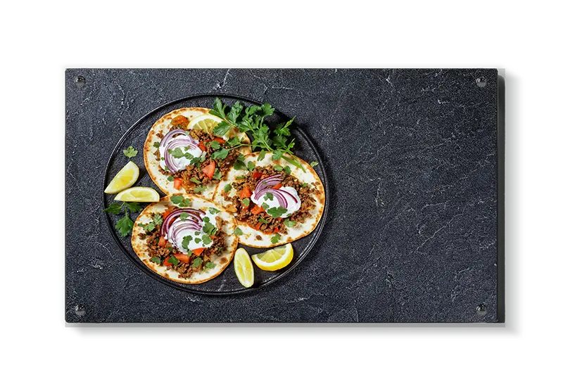 Tacos tallerken lime koriander med madfotografi