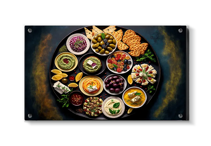 Mezze skåle oliven brød med madfotografi