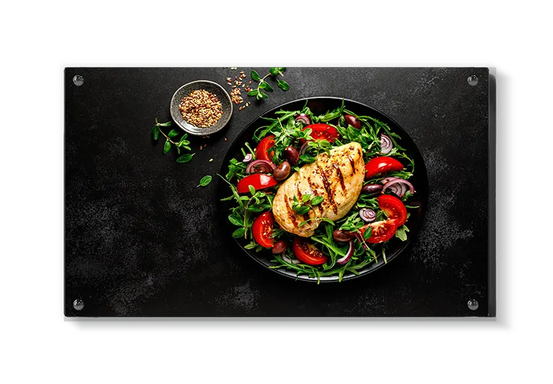 Kyllingebryst salat tomater skål med overflade