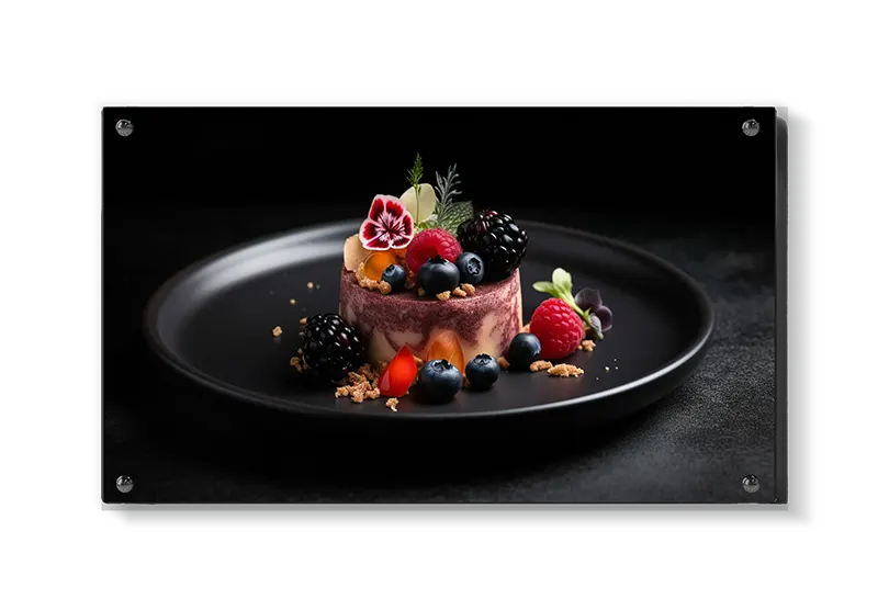 Dessert bær tallerken med madfotografi tekstur