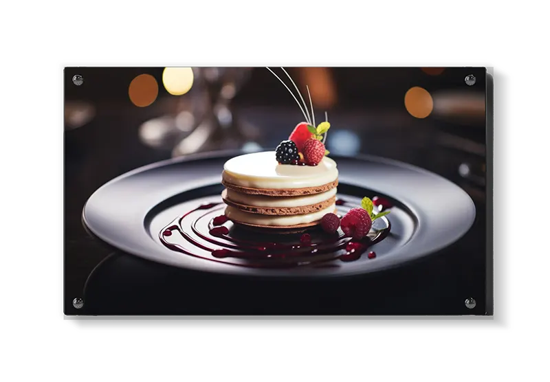 Dessert bær tallerken med bokeh glasur