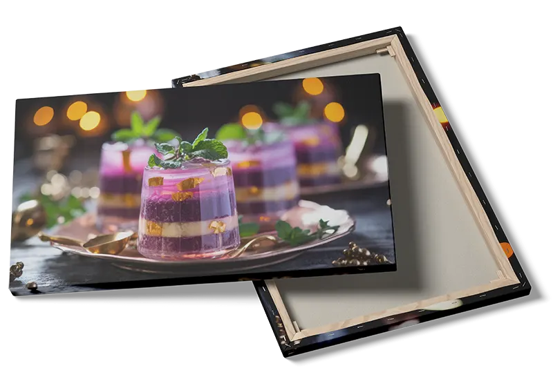 Dessert glas mynte med bokeh lag