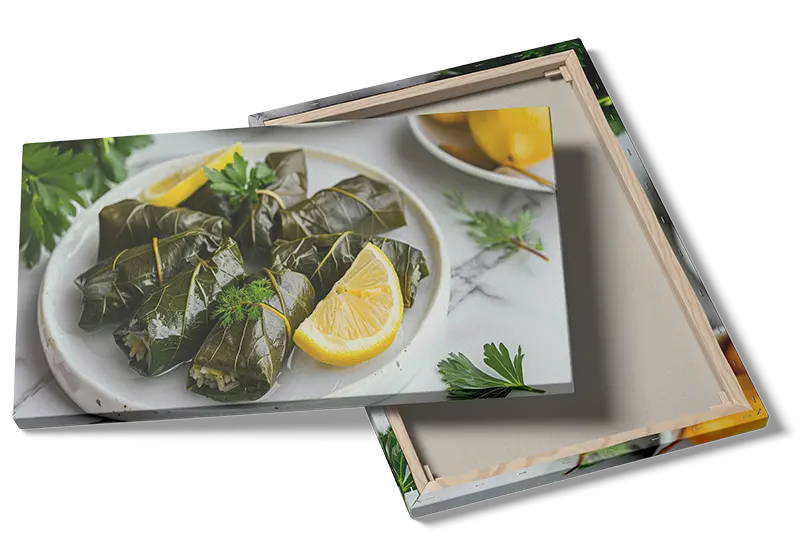 Vinblade citron tallerken med madfotografi tekstur