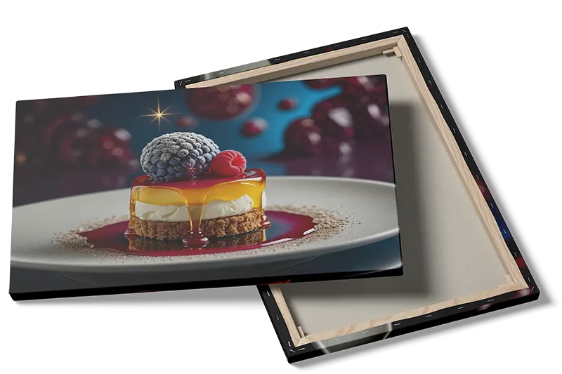 Dessert bær tallerken med glasur tekstur