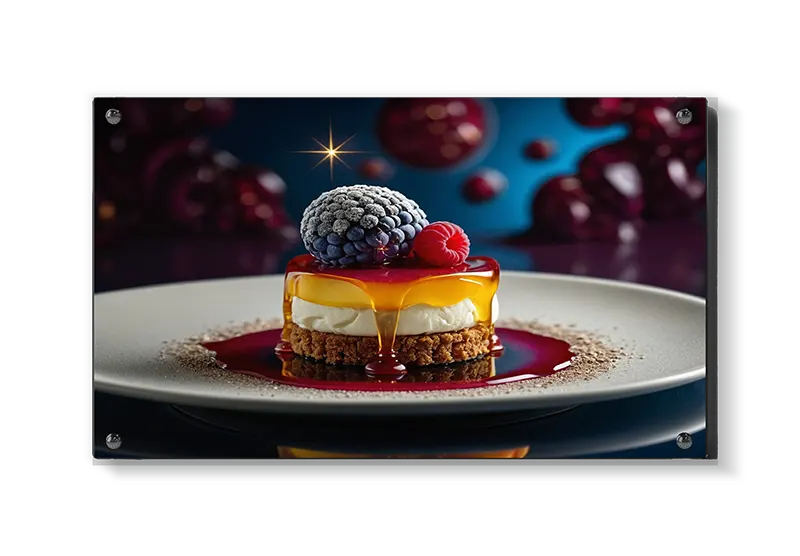 Dessert bær tallerken med glasur tekstur