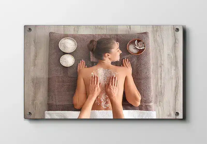 Massage kvinde håndklæde skåle med tekstur