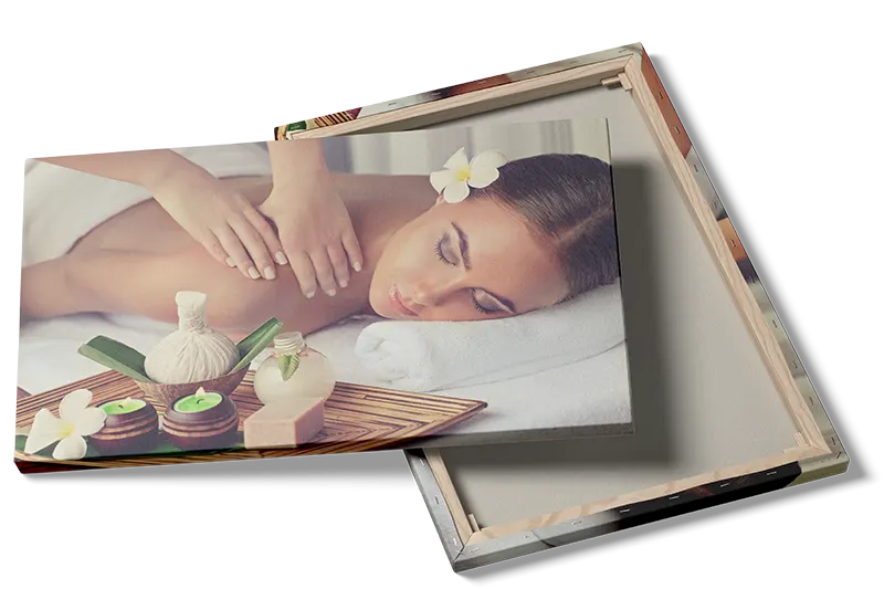 Massage kvinde håndklæde spa med bakke