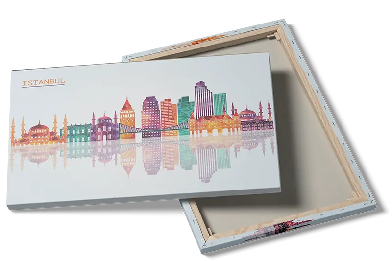 Colorful Istanbul Cityscape Illustration