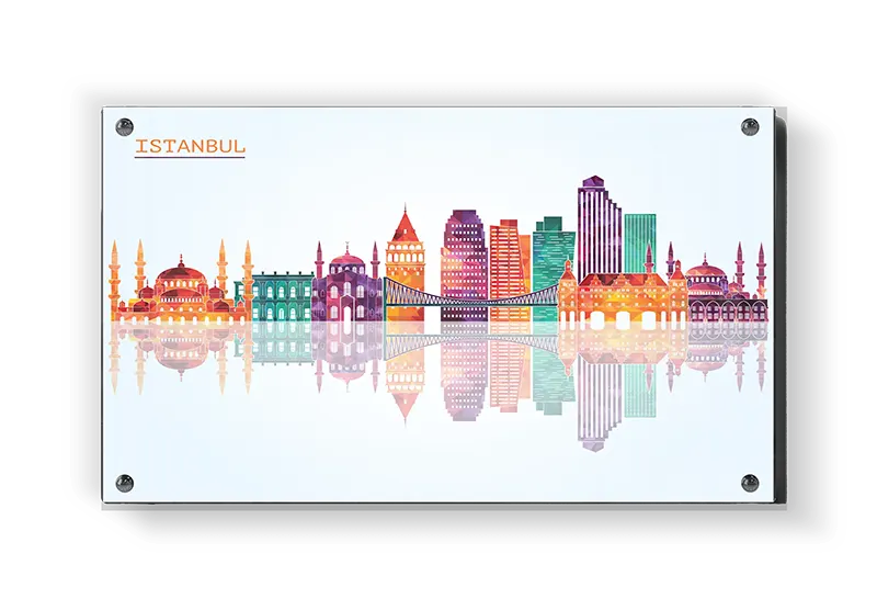 Colorful Istanbul Cityscape Illustration