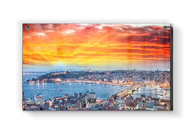 Sunset Over Cityscape And Water