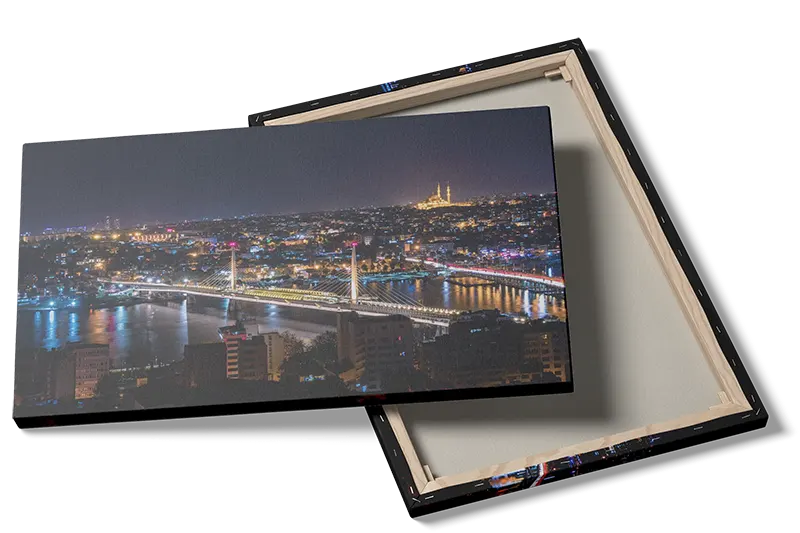 Istanbul Nighttime Cityscape View