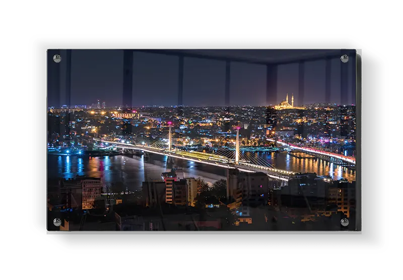 Istanbul Nighttime Cityscape View