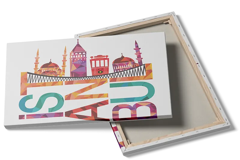 Colorful Istanbul Cityscape Poster