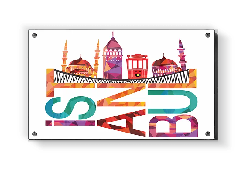 Colorful Istanbul Cityscape Poster