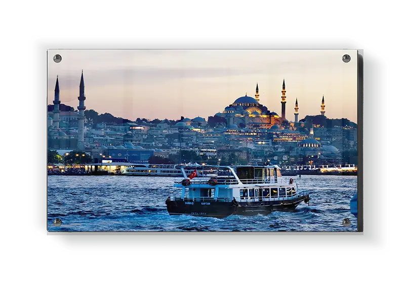 Istanbul Evening Harbor Scene