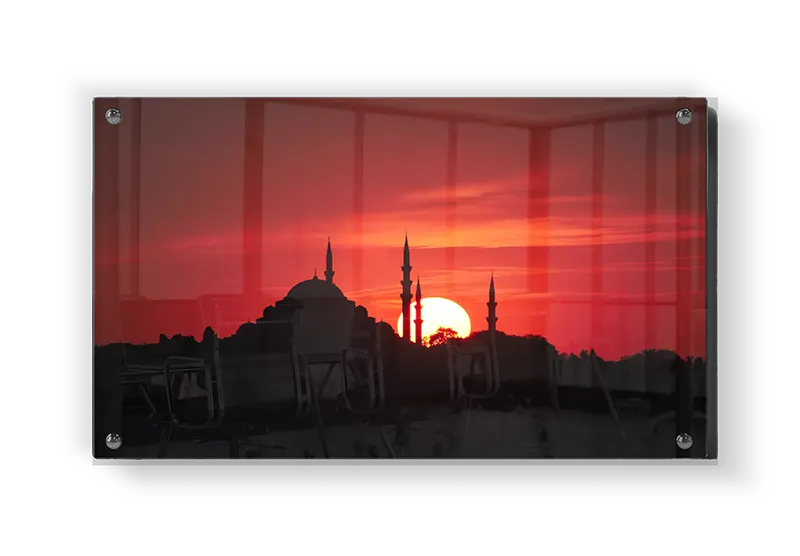 Sunset Over City Silhouette
