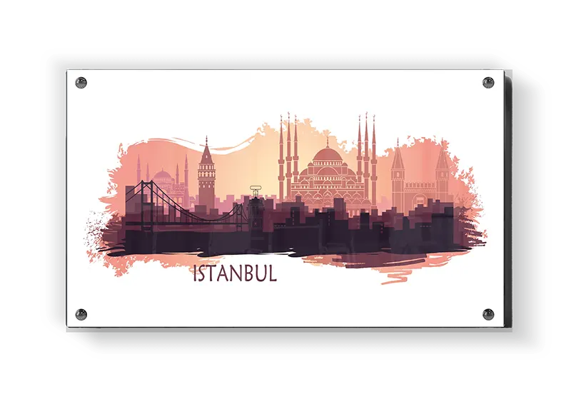 Istanbul Skyline Silhouette Poster