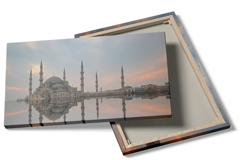 Blue Mosque Sunset Reflection