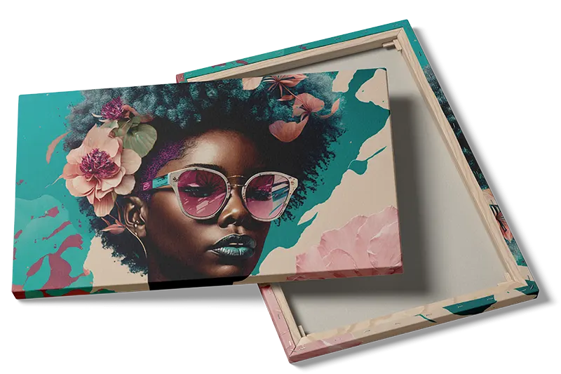 Floral Afro Elegance Plakat