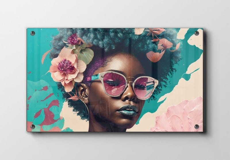Floral Afro Elegance Plakat