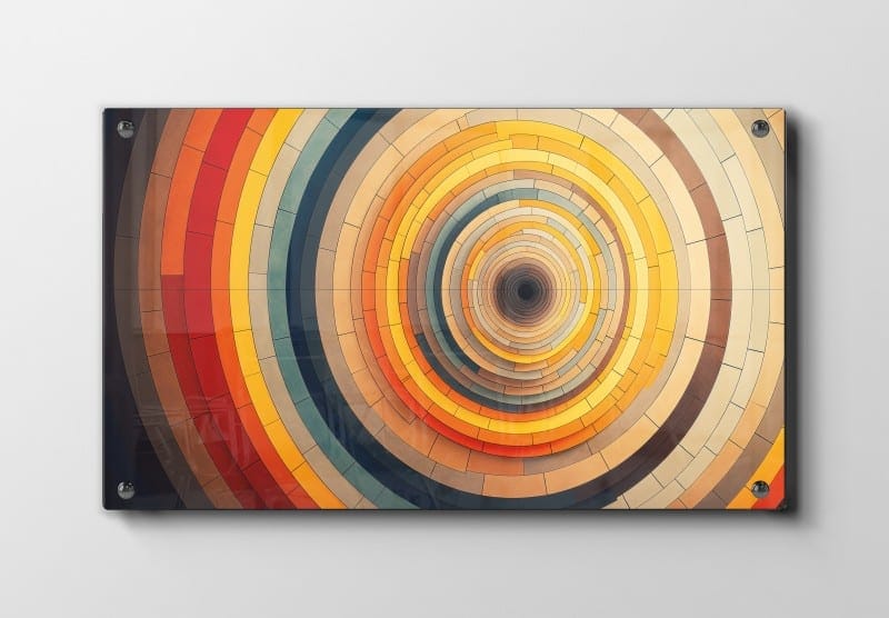 Concentric Mosaic Rings Plakat