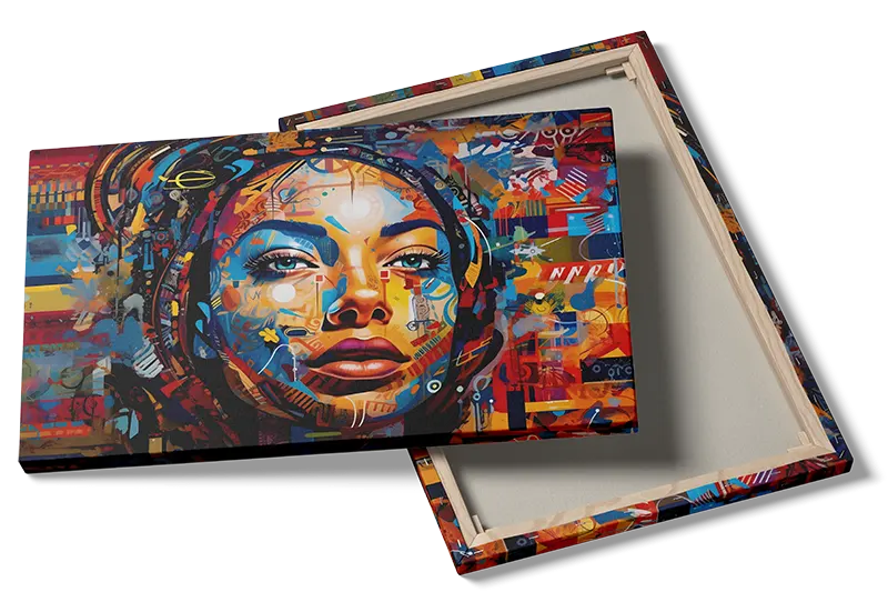 Vivid Mosaic Portrait Plakat