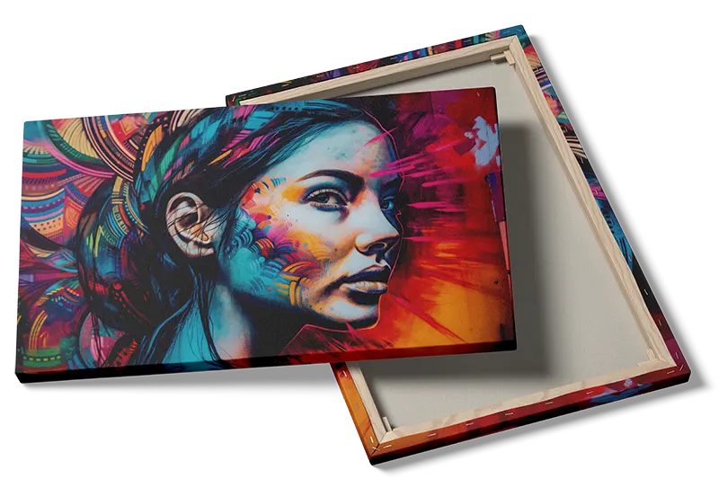 Neon Spectrum Face Plakat