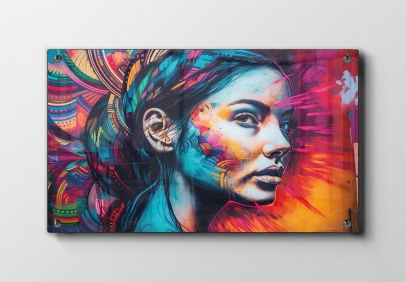 Neon Spectrum Face Plakat