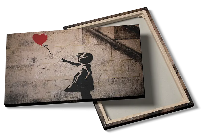 Girl With Heart Balloon Plakat