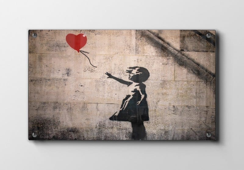 Girl With Heart Balloon Plakat