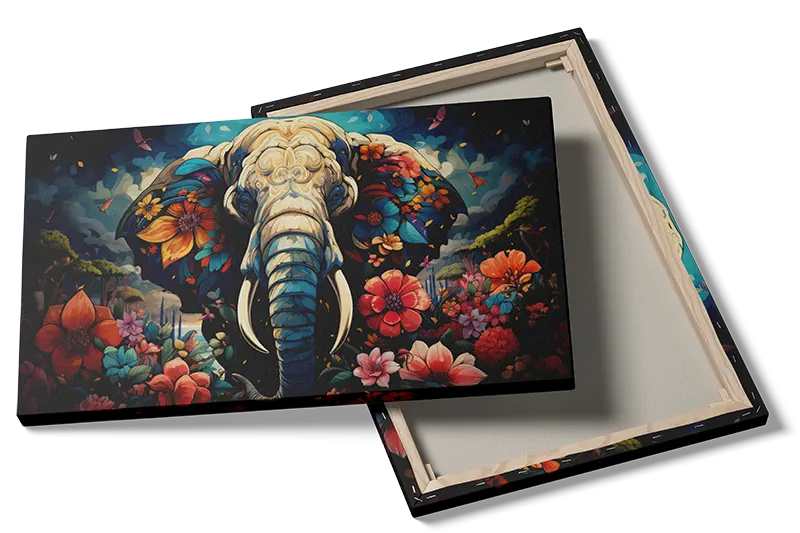 Floral Elephant Bloom Plakat