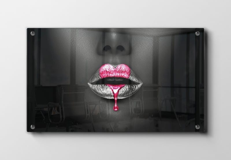 Silver Lips Drip Plakat